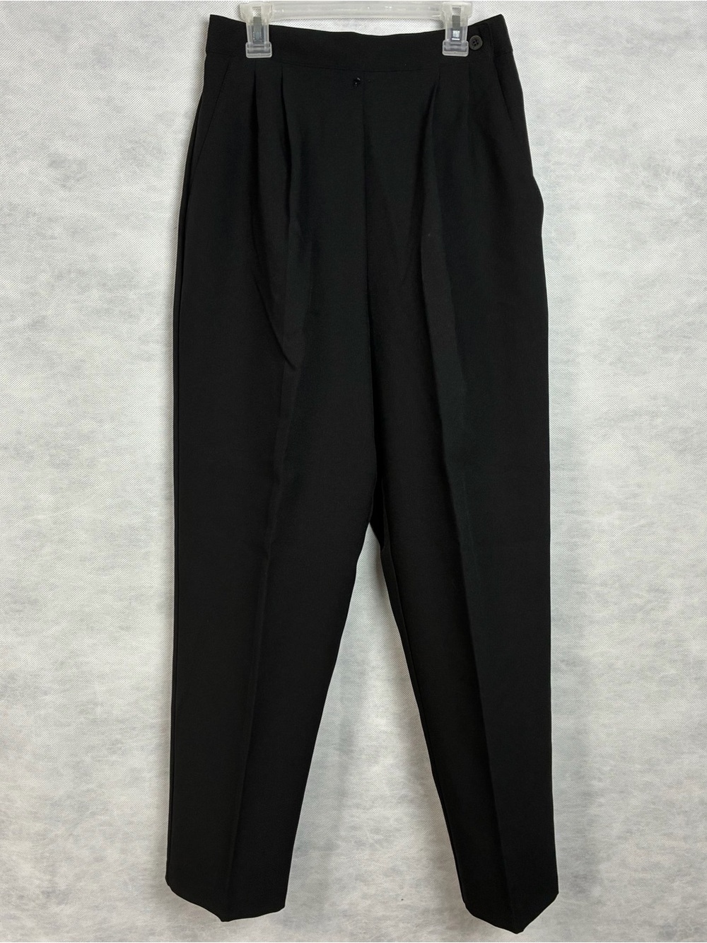 Vintage Kathie Lee Black Slacks Womens Sz 8 Business Pants 90s Pleated Flaw
